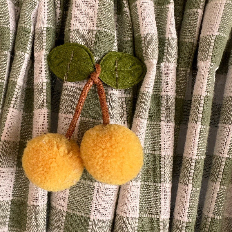 日式绿格子玻璃门免打孔门帘绷纱美式复古窗帘固定门帘粘贴