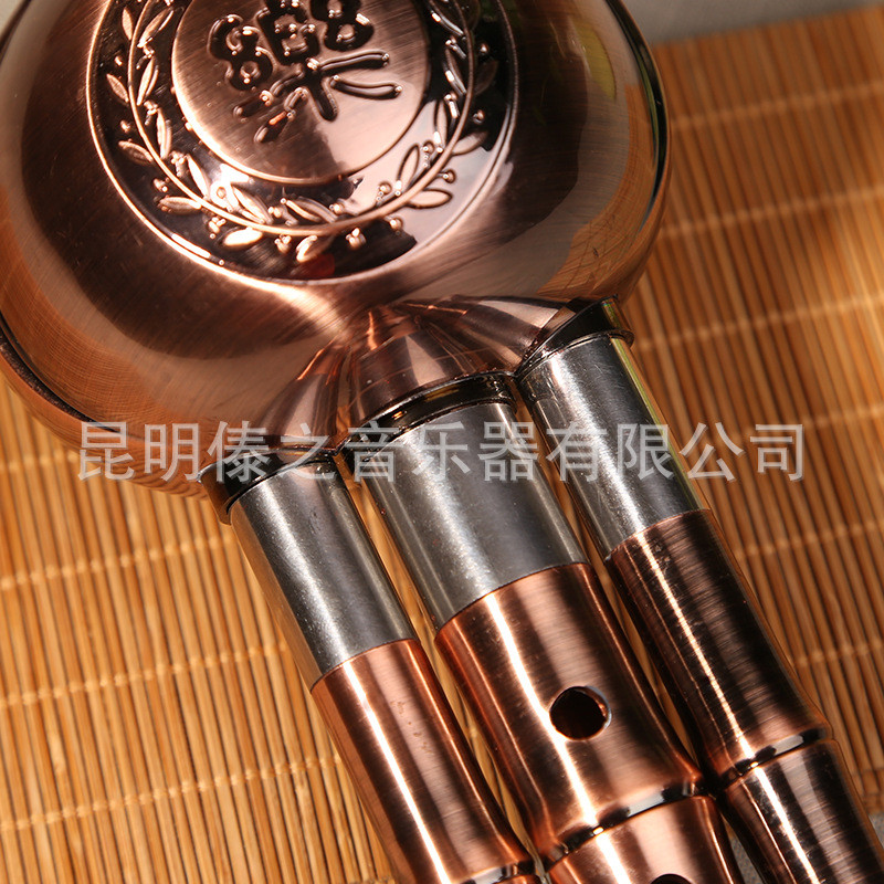 傣之音鍍銅葫蘆絲c調(diào)降b調(diào)初學(xué)入門兒童學(xué)生成人樂器批發(fā)8862仿木