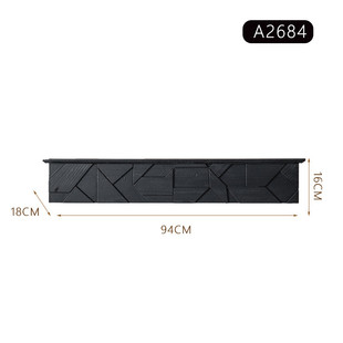 客厅简约书架复古卧室摆件收纳装饰架置物架墙上实木展示陈列架