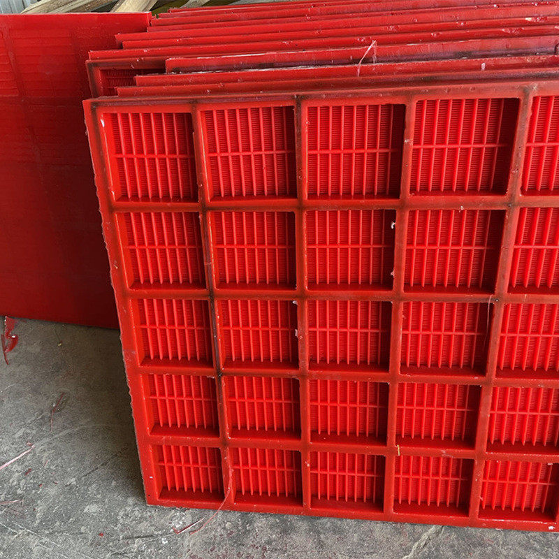 供应聚氨酯筛网305*305脱水筛网牛筋清洗振动筛网矿石条缝筛板