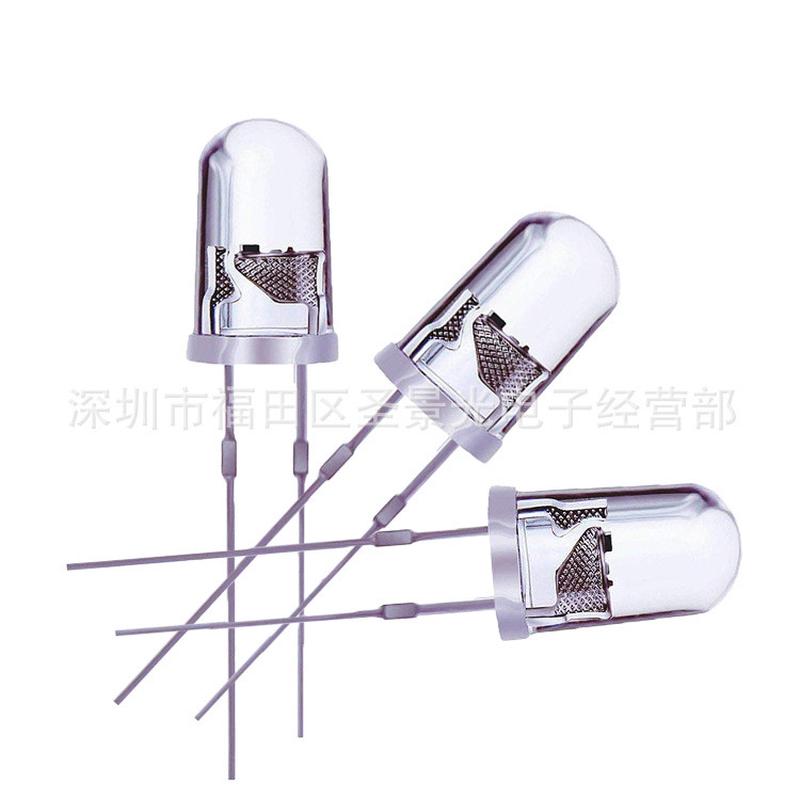 f5直红蓝双闪高亮led圆头插灯珠5mm圆头超亮双闪led发光二极管