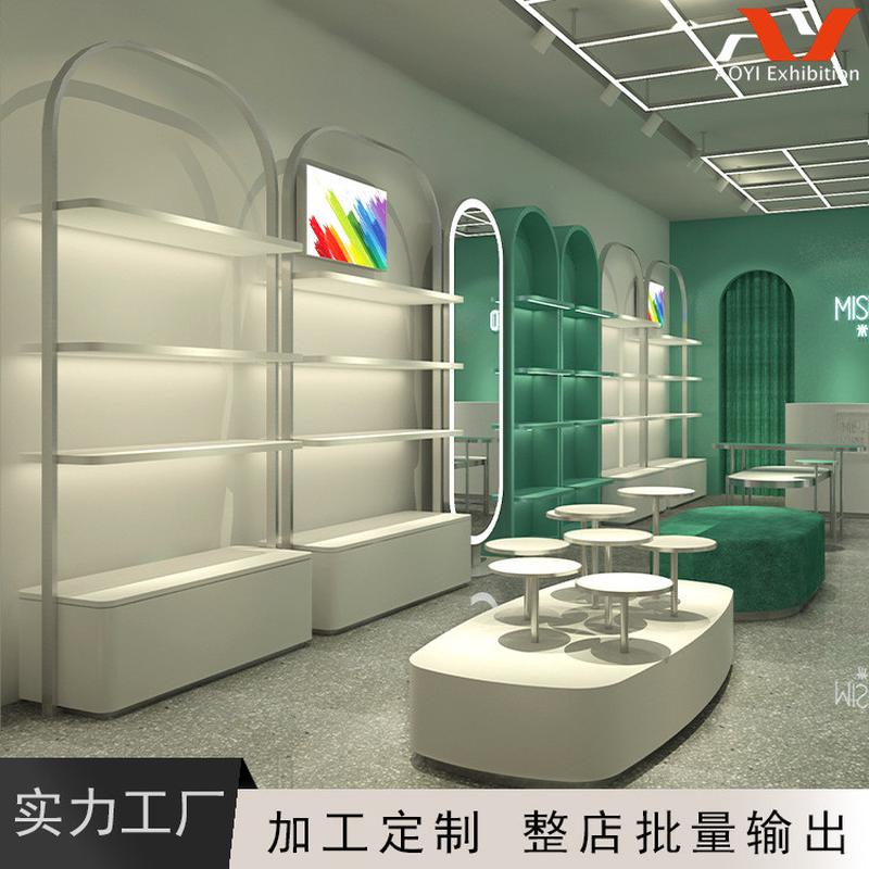 定制鞋店货架墙壁层板包包烤漆异形鞋子展示架展柜摆放鞋流水展台