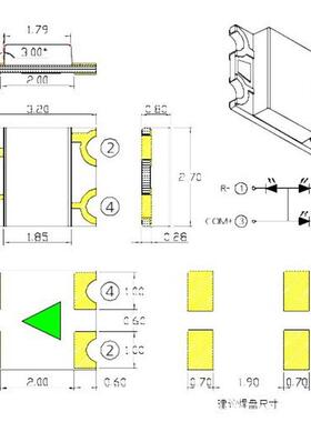 高亮1206红蓝红翠绿红白红黄绿双色反贴led1209反反3227贴编