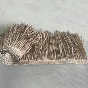 仿真茅草屋顶塑料毛草瓦中式凉亭庭院稻草仿古假装饰黄色人造民宿