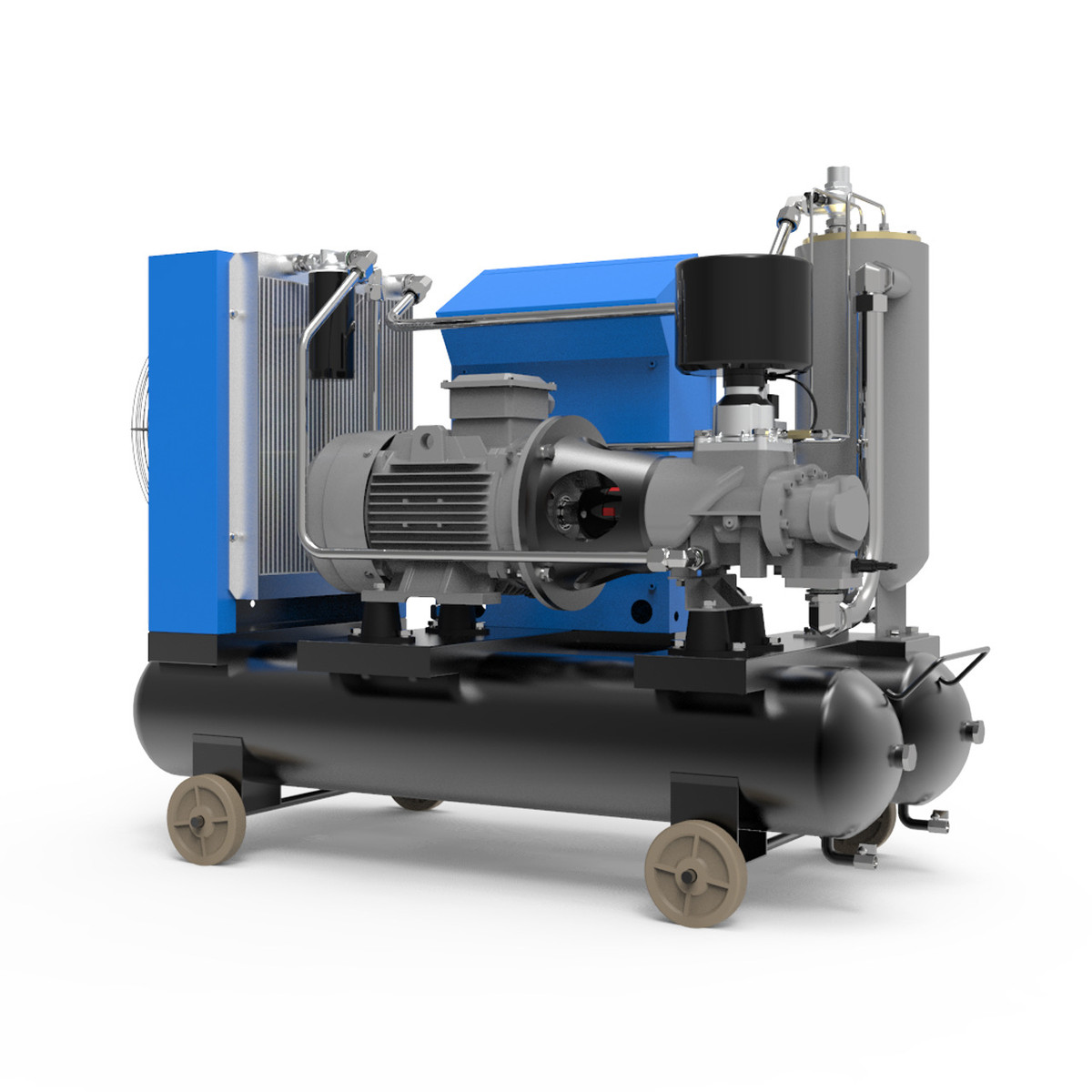 喷涂施螺杆空压机小型移动式工用4-22kw永磁变频二轮四轮工程机