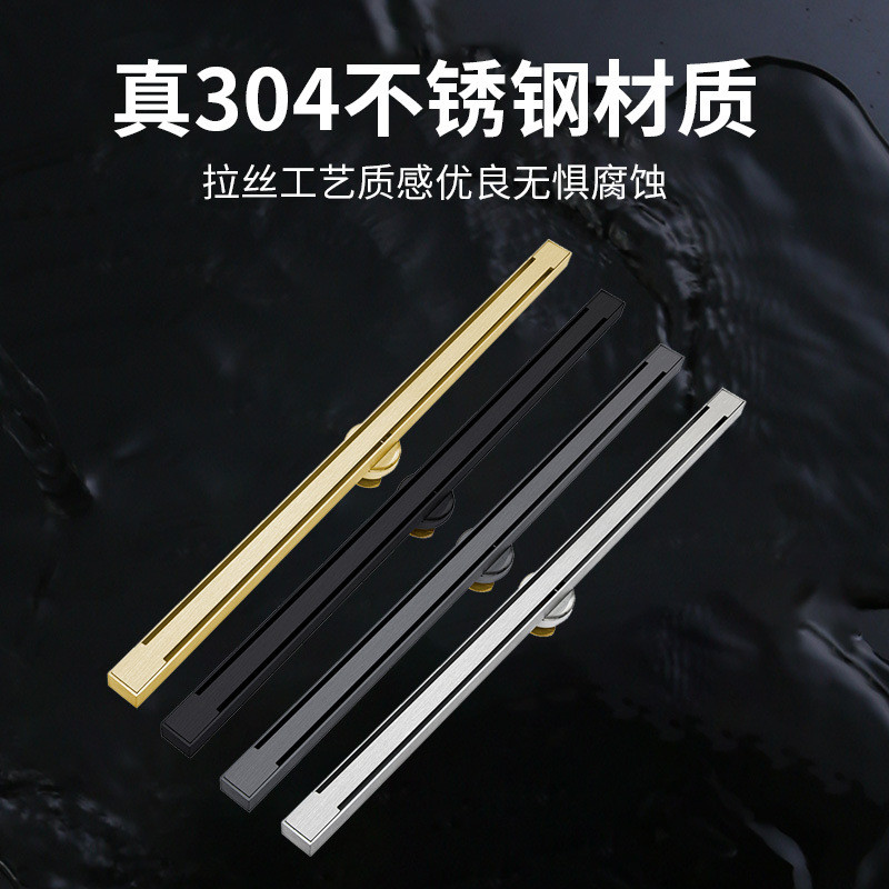 热销28mm极窄防臭地漏地漏304不锈钢隐形长条地漏简约防虫线性批