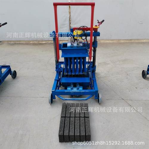 热销非洲小型混凝土移动免烧砖机搭配220v电压制作空心砖标砖制砖