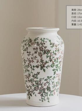 玄关轻奢白色陶瓷花瓶高级感室内创意餐桌插花电视柜装饰花器摆件