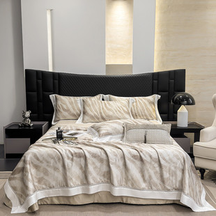 61n60支天丝夏被四件套床盖夏凉被款 夹棉床单可机洗空调被夏