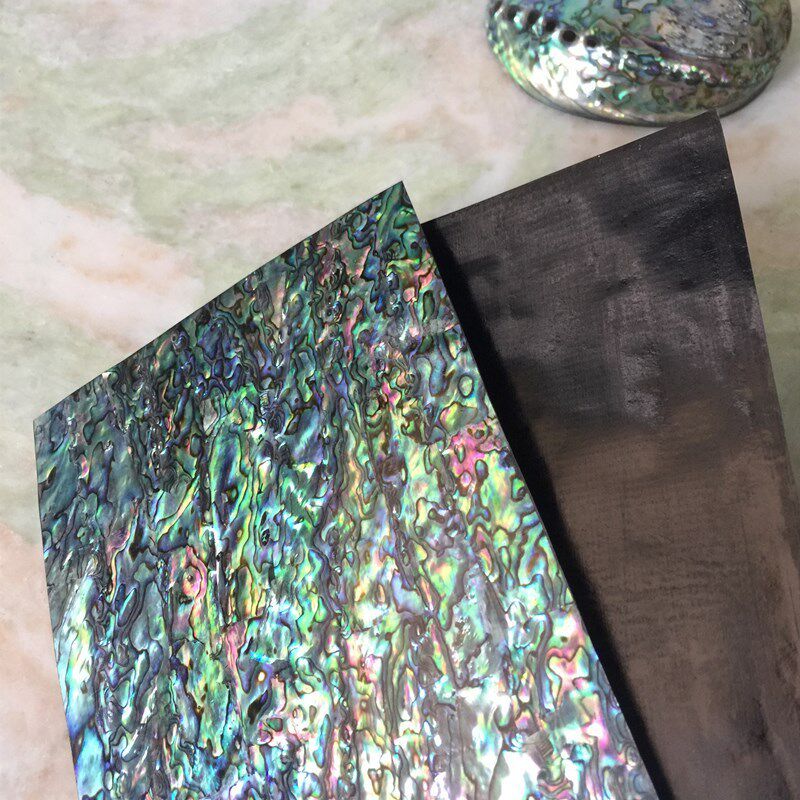 五彩纹鲍鱼贝壳纸优质创意雕花装饰钿镶嵌薄片镙材料背面黑色底漆