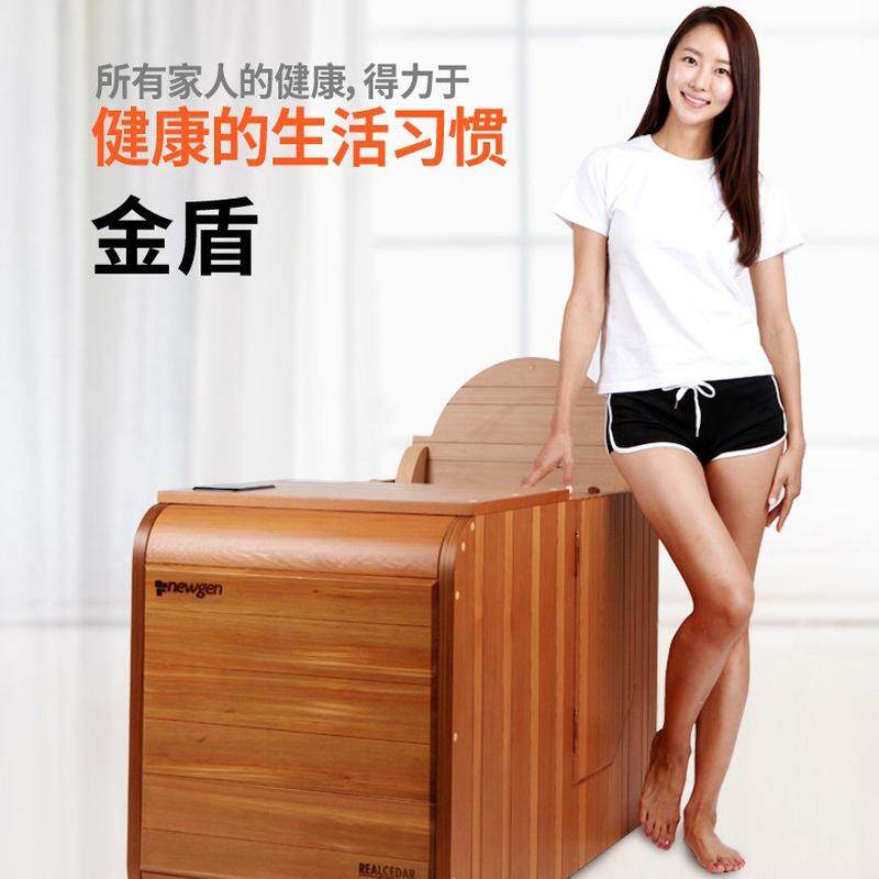 热销家用远红外汗蒸温灸仪干蒸桑拿浴箱实木制作品质出口