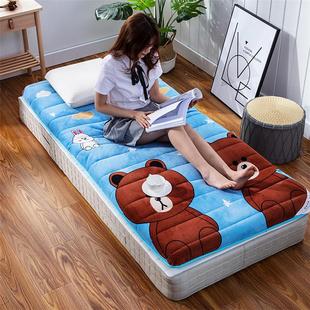 法莱绒印花垫0.9床学生宿舍单人床垫子双人卡通1.8防滑绒床垫 6cm