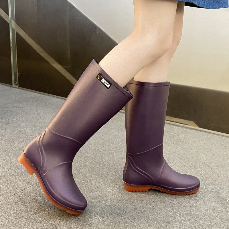 水鞋女新款款防水防滑长筒雨靴夏季2025雨鞋胶鞋成人时尚外穿高筒