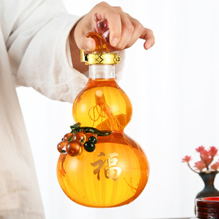 福禄泡酒瓶酒瓶型泡酒瓶工艺泡酒瓶高硼硅玻璃酒瓶白葫芦葫芦泡酒