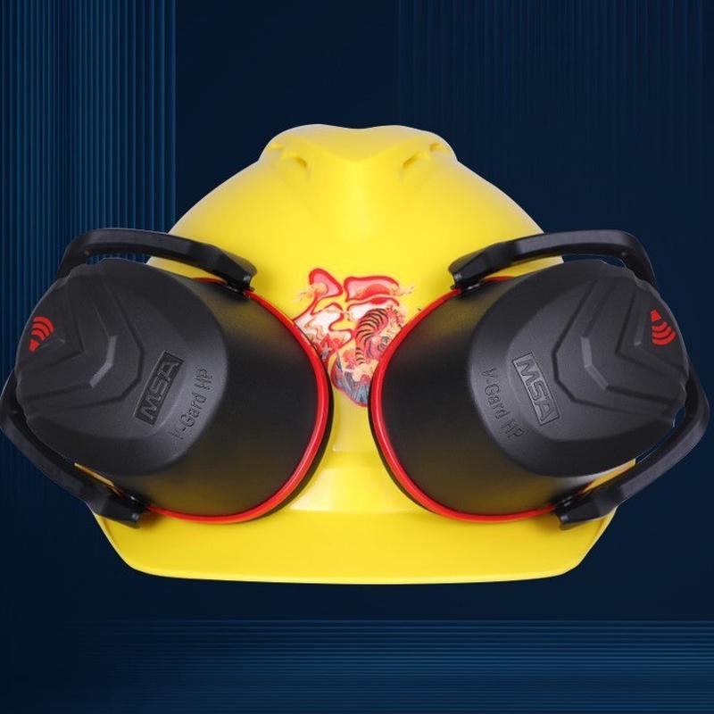 热销msa梅思安防护耳罩挂耳罩式防噪音安全帽降噪耳罩10190358高