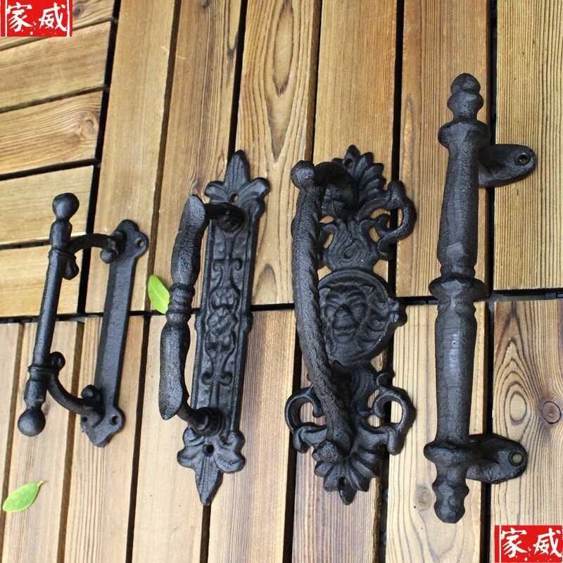 欧式复古大气花园庭院铸铁工艺门拉手把手手拉家居装饰壁饰门把手