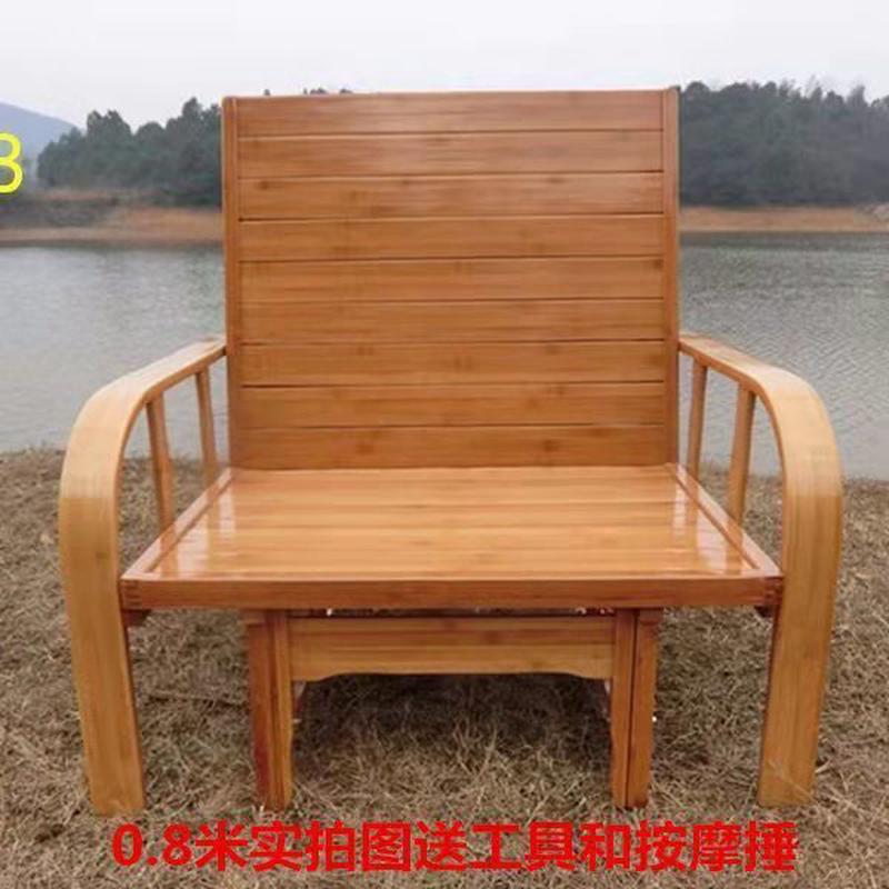 竹床可折叠沙发床两用双人经济型竹床家用多功能推拉简易硬板凉床