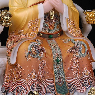觉缘阁汉白玉玉帝王母神像家用供奉玉皇大帝王母娘娘玉雕装饰摆件