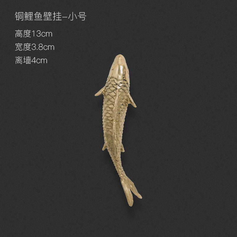 新中式别墅餐厅沙发背景墙玄关入户走廊装饰壁挂墙饰鲤鱼墙面挂饰