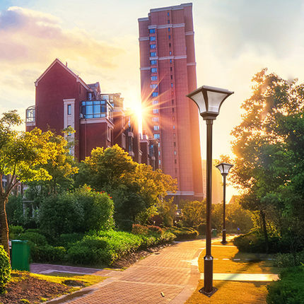 灯花太阳能庭院灯3米道led灯防水园灯小区灯景观灯太阳能灯