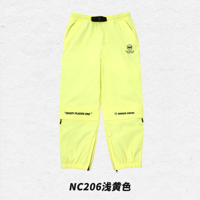 nandn新恩南纯色专业滑雪服雪裤单双板男女款防水保暖雪裤nc206