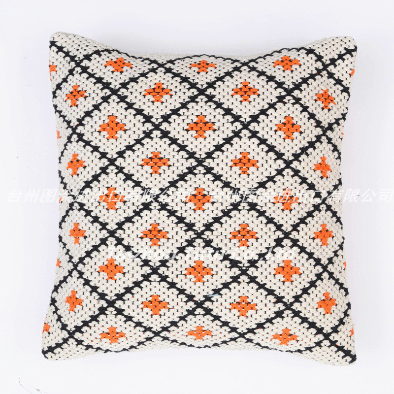 手工编织印度进口北欧ins流苏抱枕摩洛哥风格靠垫高端家居软装