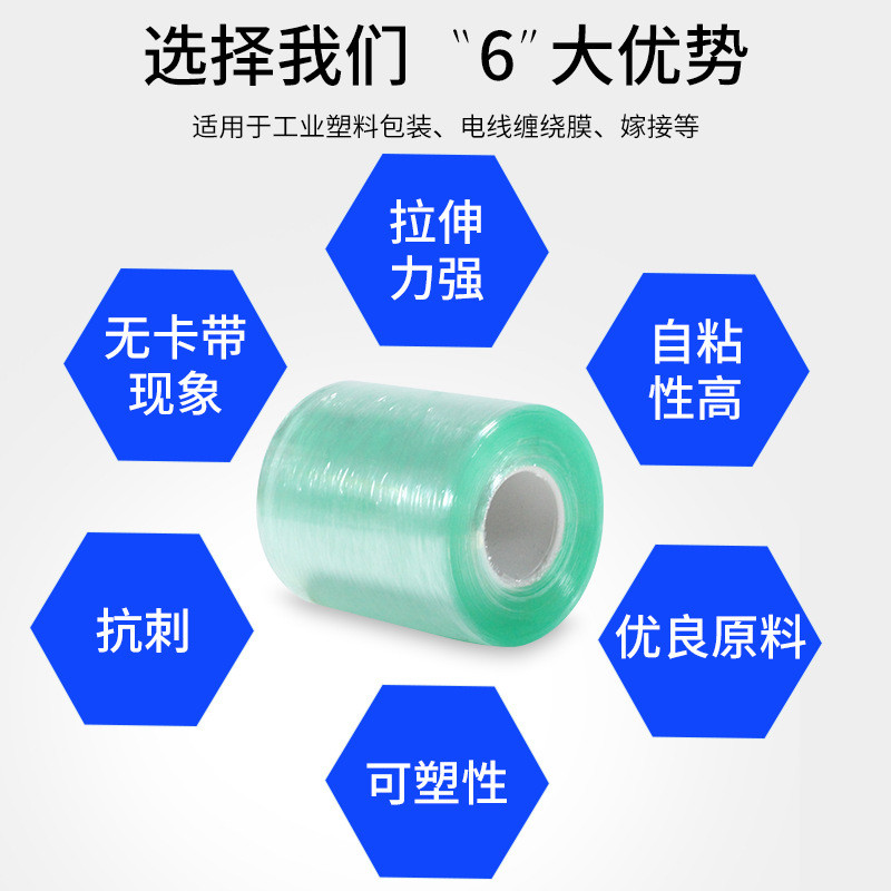 热销公斤25整袋缠绕膜pvc小卷打包膜4-20cm塑料薄膜自粘拉伸膜电