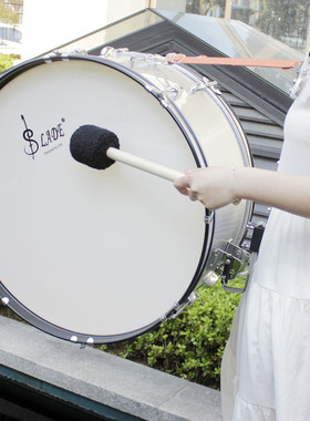 热销大军鼓锤黑色羊毛绒头低音槌定音大鼓槌木质槌大鼓槌打击乐器