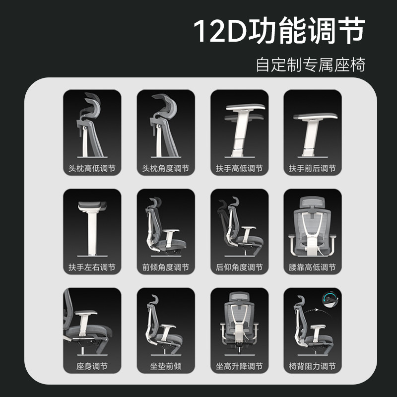 【国补15%】松能大师椅人体工学椅可躺家用电脑办公座椅Y-9H