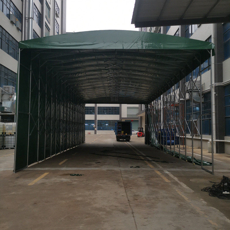 帐篷移动仓储折叠大型活动推拉雨棚厂房雨蓬停车伸缩式物流篷防雨