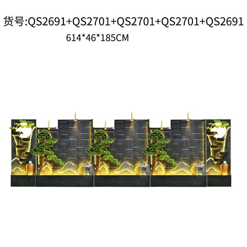 户外水景墙屏风假山流水喷泉水幕墙隔断庭院新款背景墙造景观摆件