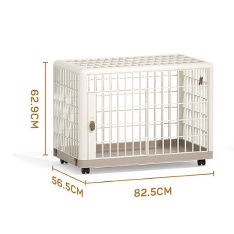家用小型天窗宠物狗窝可移动塑料狗窝树脂锁扣便安装万向轮狗笼