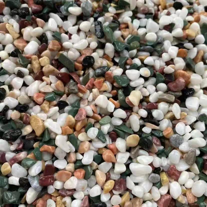 天然五彩花石白石子多肉铺面鱼缸造景花盆花载卉装饰铺路庭院装饰