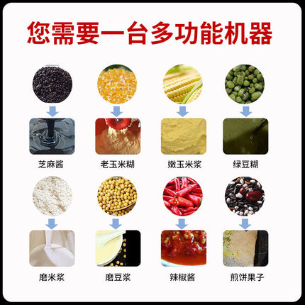 商用电动石磨豆浆机家用打米浆机豆腐机肠粉机小型磨浆机早餐店用