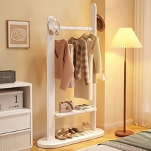 热销全实木卧室衣帽架落地式家用现代简约加粗挂衣小户型置物挂衣