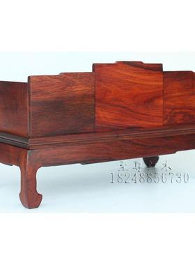 红木家具模型红酸枝微缩家具微型家具木质罗汉床浮雕摆件批发