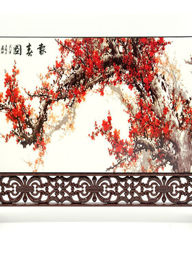 木质漆器台屏仿古小屏风装饰摆件中国特色仿古工艺品定制出国礼品