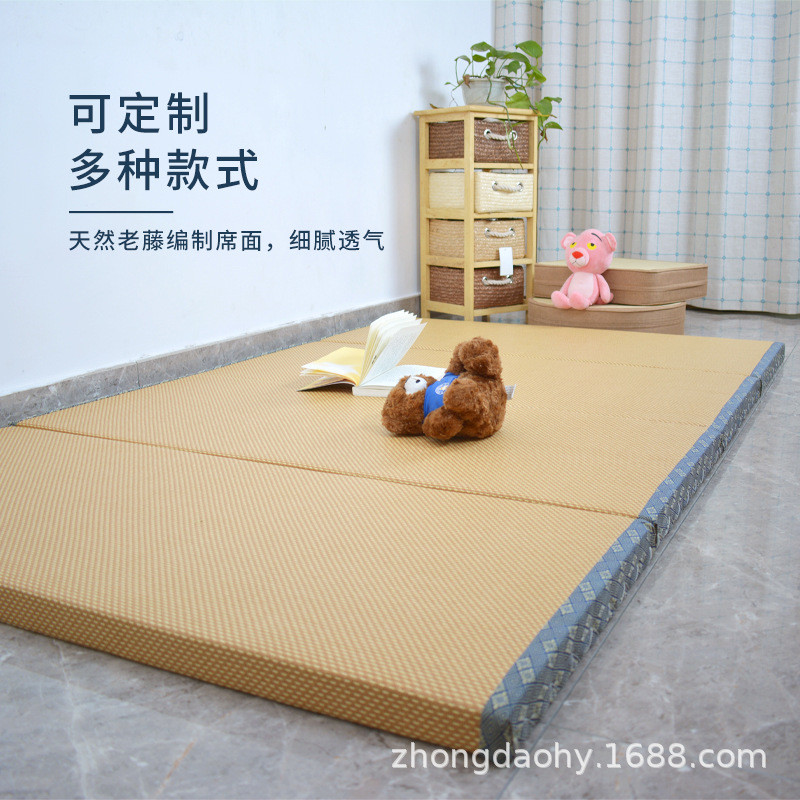跨j电商日式榻榻米地垫折叠容易收纳地垫偏硬垫子午休床垫垫