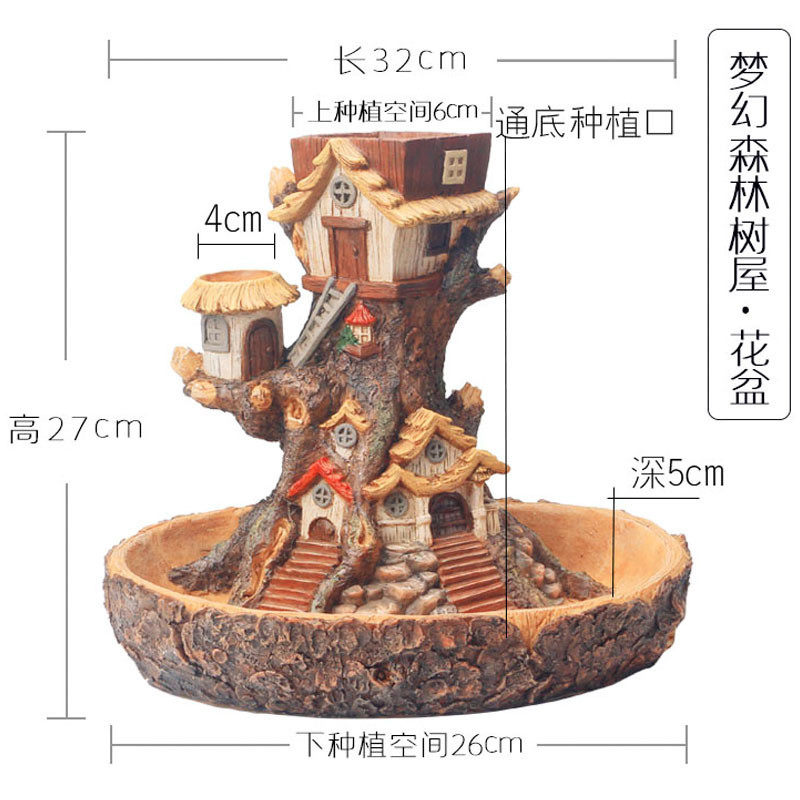 多肉植物组合盆栽阳台花盆创意个性微景观室内摆件小盆栽庭院可爱