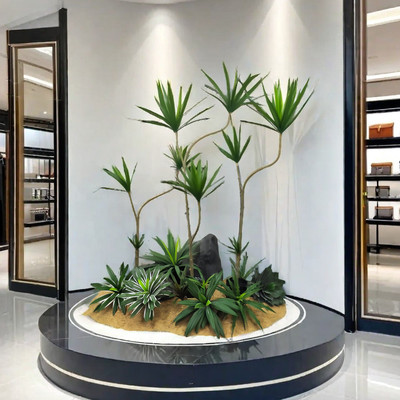 仿真绿植龙舌兰盆栽龙血树假植物造景轻奢室内客厅装饰落地盆景