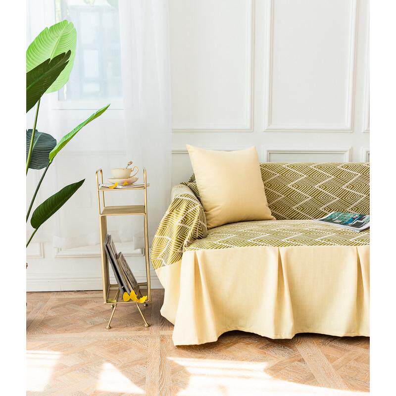 四季群摆单双人沙发巾懒人巾通用沙发套罩布艺椅子盖客厅日式