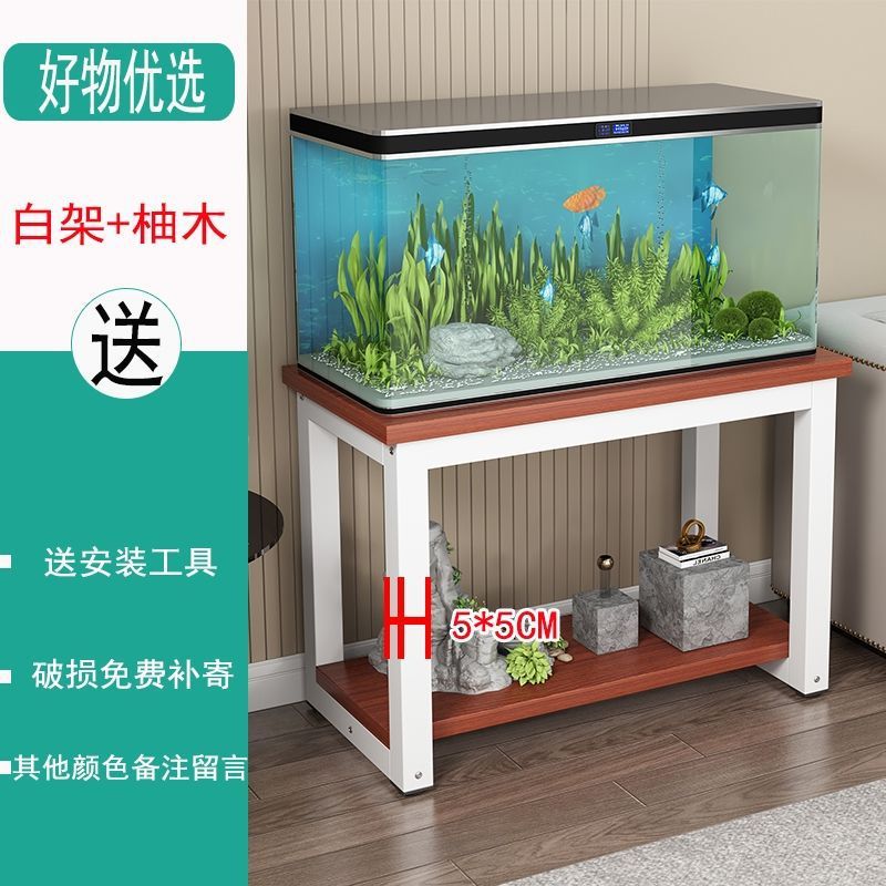 铁艺鱼缸专用龟缸架架子实木不锈钢底座电视柜边桌简约鱼缸柜