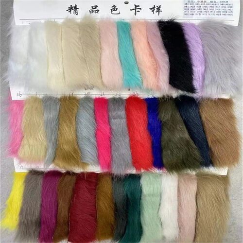 中狐狸35mm长毛绒狐狸毛面料人造毛绒领子毛绒面料仿面料现货