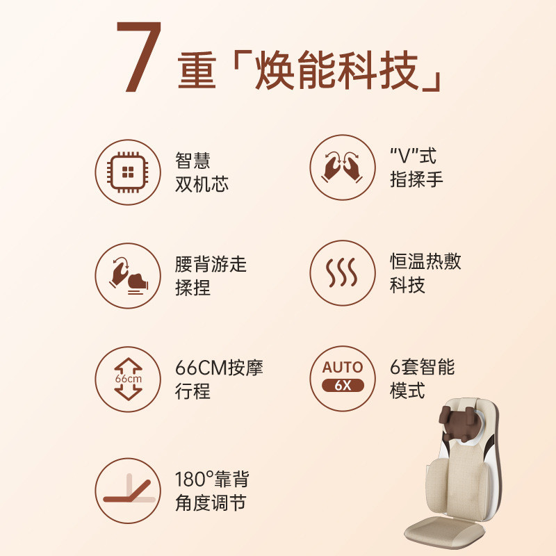 热销颈部肩颈按摩器腰背部全身臀部按摩靠垫家用多功能揉捏两用按