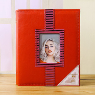 相册照片集8寸200张纪念册家庭相册本插页式pu皮面影集厂家直供