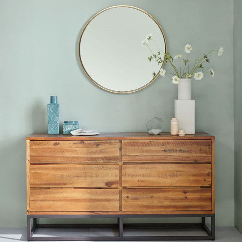 网红墙壁金属简约现代镜子金色圆形北欧化妆镜装饰浴室卧室挂镜,家装主材,浴室镜,淘宝优惠券,粉丝福利购,淘宝优惠卷