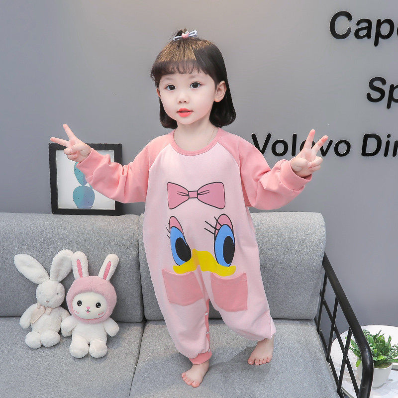 儿童连体睡衣春秋纯棉女孩宝宝睡袋连身卡通爬服春款家居服,童装/婴儿装/亲子装,家居服连体衣,淘宝优惠券,粉丝福利购,淘宝优惠卷