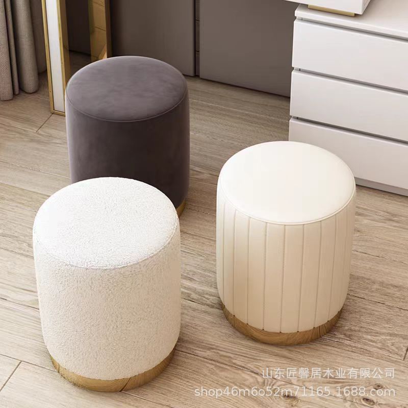 梳妆凳卧室化妆凳沙发凳椅子卧室储物凳家用圆凳商场试鞋凳美甲凳