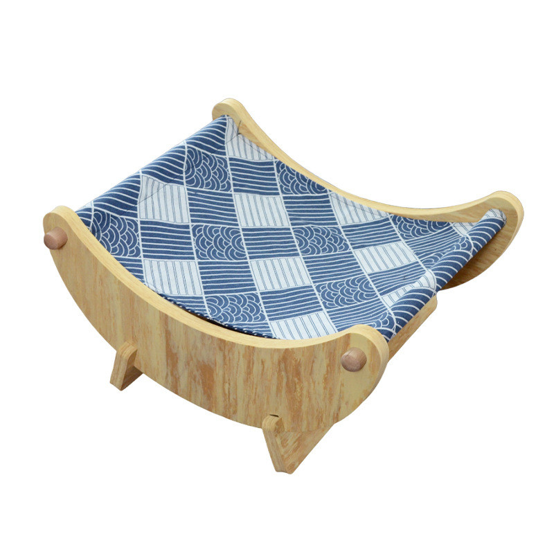 eva月亮猫窝四季通用可拆洗批发窝睡眠木质猫床猫咪用品catbed