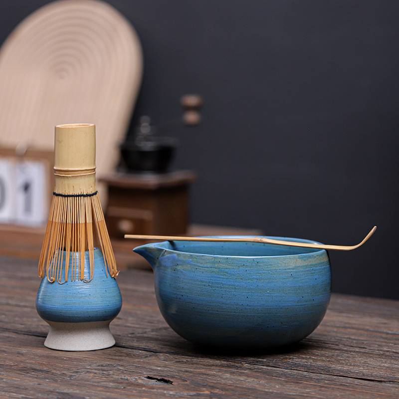 复古陶瓷抹茶碗日式打抹茶用套装宋代点茶工具筅百本立茶配件立组